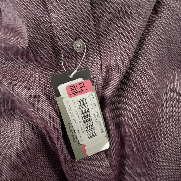 NWT Daniel Cremieux Long Sleeve Button Up Shirt Purple XL Cotton Blue X Print - Picture 13 of 16